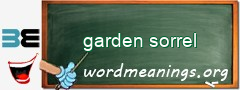 WordMeaning blackboard for garden sorrel